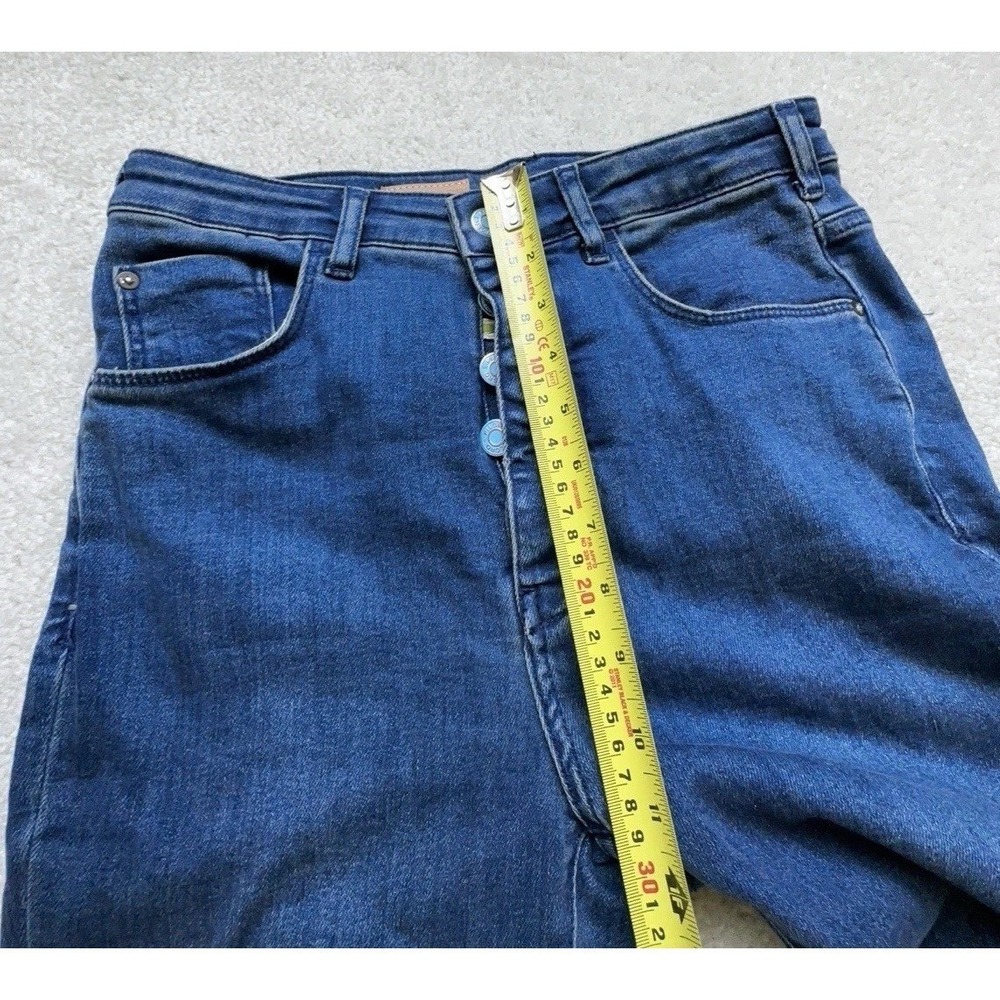 Pilcro Anthropology The Icon Flare Jeans Dark Indigo Wash, Women's 29 - Picture 6 of 8
